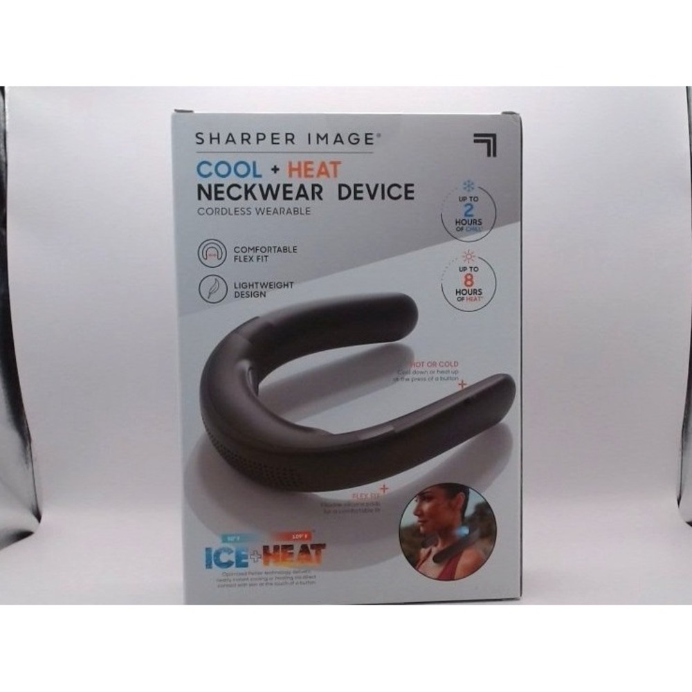 Sharper Image - Cordless Cool and Heat Neckwear Device, Black, BRAND NEW IN BOX